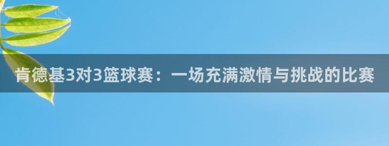 肯德基3对3篮球赛：一场充满激情与挑